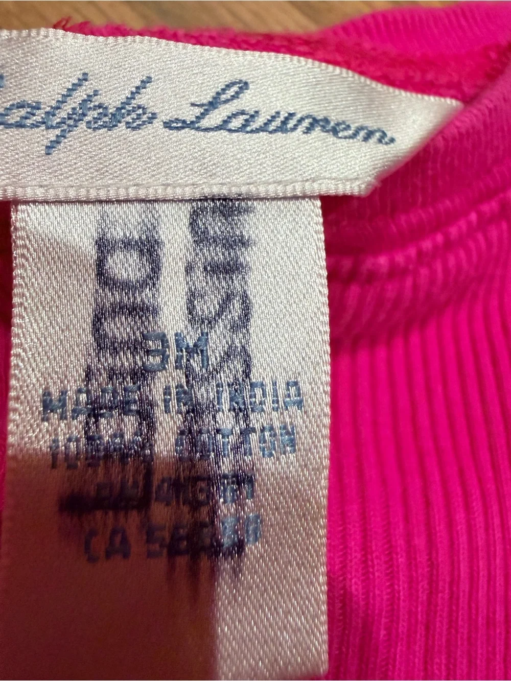 Ralph Lauren baby girl ribbed pink dress with diaper cover